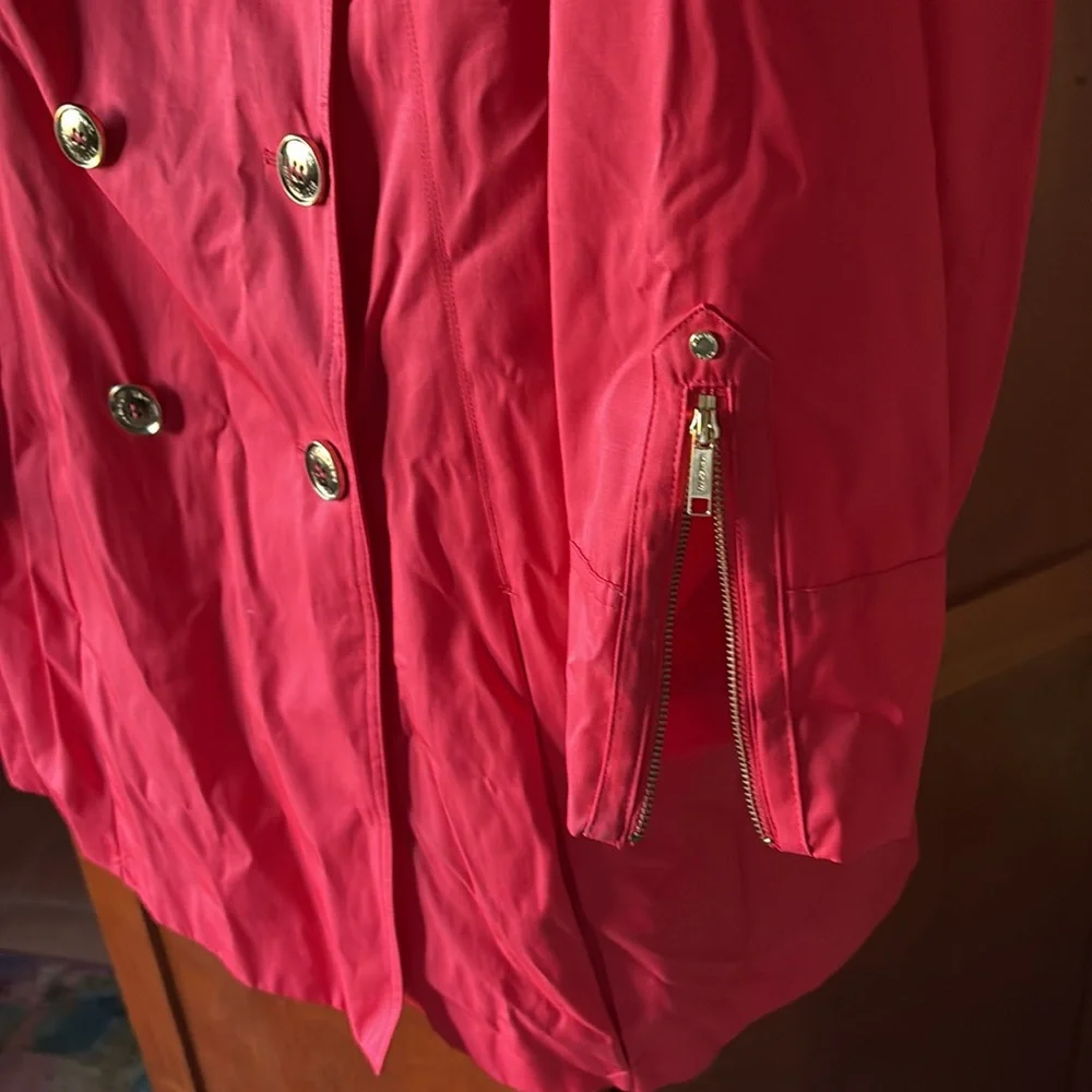Michael Kors Double Breasted Gold Button and Zippers Trench Coat - Picture 12 of 12